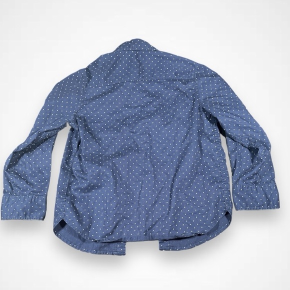 H&M Navy Blue Polka Dot Button Down Shirt - Picture 3 of 4